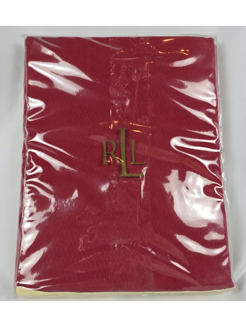 Ralph Lauren WAITSFIELD Red Geometric OBLONG Tablecloth 60 x 84" Brand New